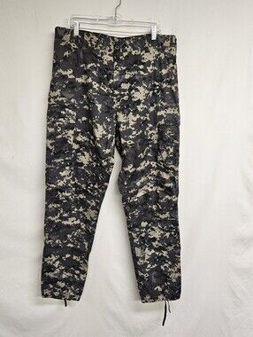 Rothco BDU Pants Mens Large Black Gray Urban Digital Camo Cargo Adjustable Waist